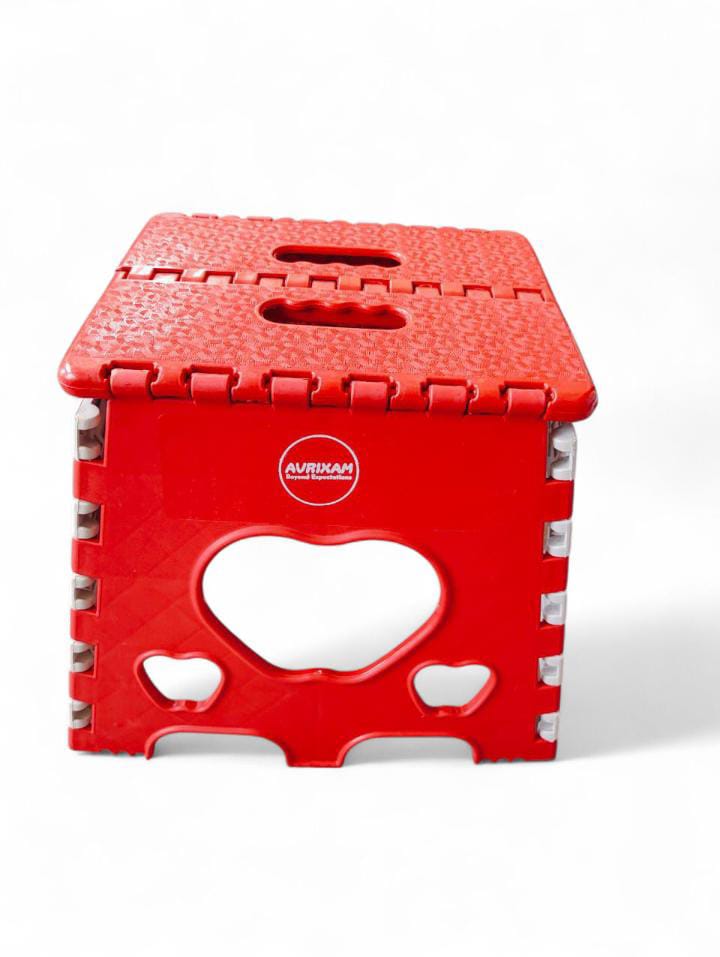 12 Inch Super Strong Folding Step Stool | 120 KG Capacity, Non-Slip, Space-Saving Plastic for Home & Kitchen