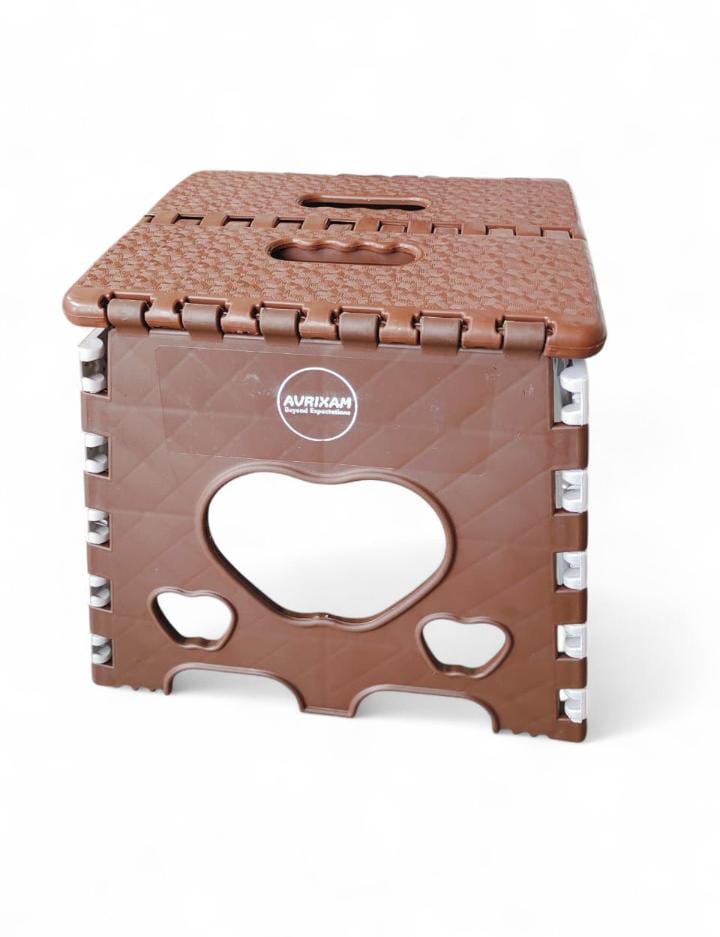 12 Inch Super Strong Folding Step Stool | 120 KG Capacity, Non-Slip, Space-Saving Plastic for Home & Kitchen